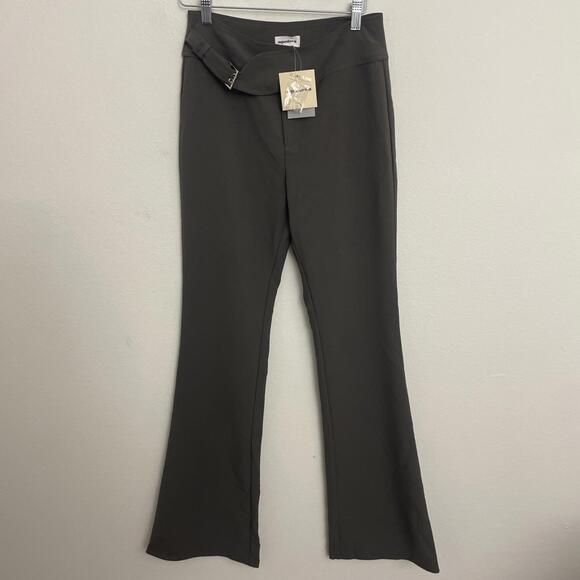 Revolve Superdown Jessica Bootcut Grey Trousers Tailored Corporate Pants Size S - Picture 5 of 6